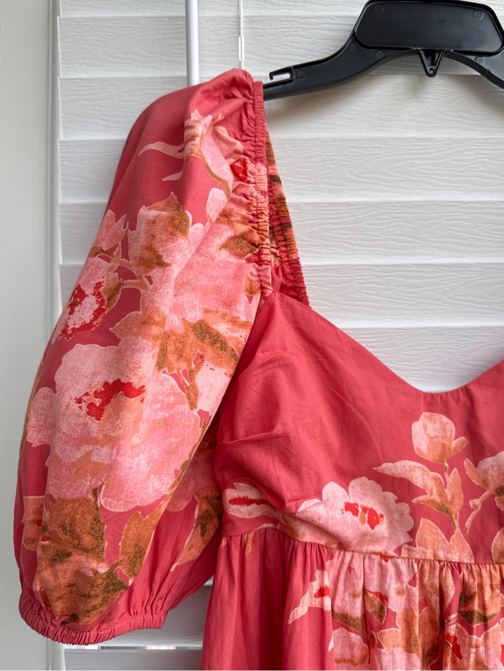 Free People x Revolve Peony Femme Combo Babydoll Mini Dress Floral Puff Sleeve - Picture 9 of 15